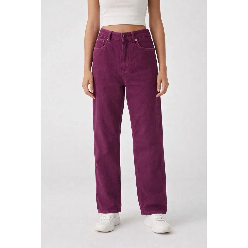 BDG Jeans Womens Sz 25 Purple Cowboy High Rise Mom Vintage Y2K Hipster Skater